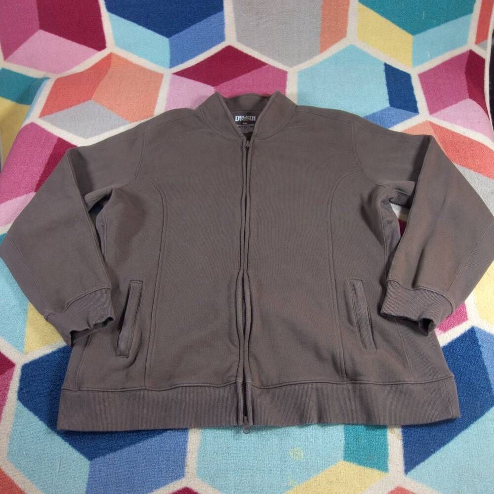 Duluth Trading Fleece Lined Full‎ Zip Jacket Brown Womens Size 2XL